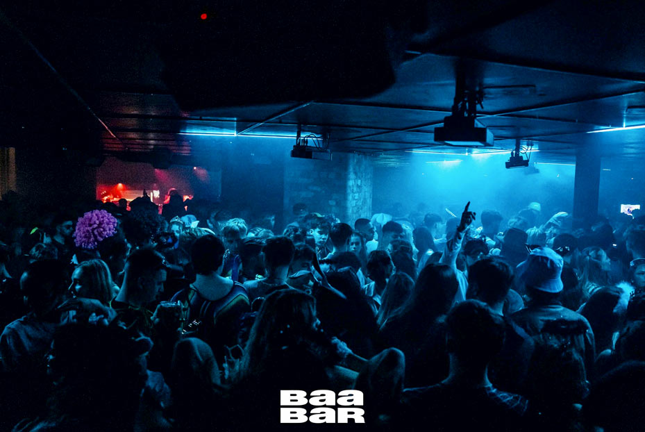 Clubbers dancing upstairs in Baa bar Liverpool