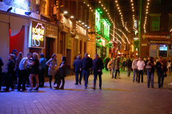 mathew street at night