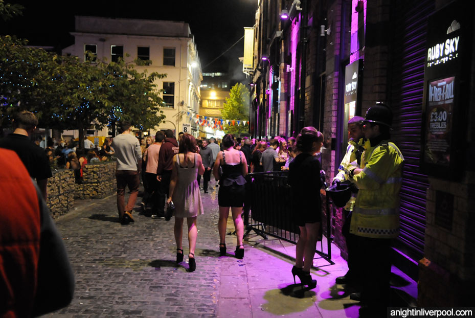 People gathered in Concert Square during a night out in 2013.