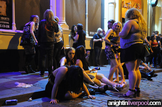 Saturday night out in Liverpool