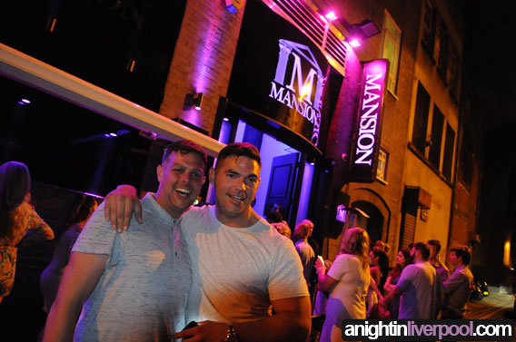 with the boys outside club mansion liverpool
