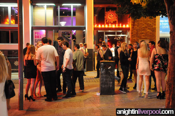 outside revolution bar st peter's square liverpool